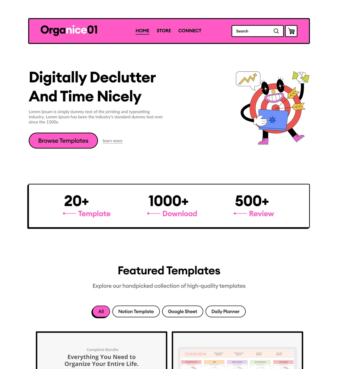 Organice01 website